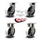 Service Caster 8 Inch Heavy Duty Semi Steel Cast Iron Caster Swivel Locks 2 Rigid SCC, 2PK SCC-KP92S830-SSR-BSL-2-R-2 - alternate 2